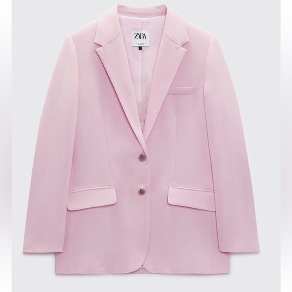 Zara Jackets & Blazers - ZARA WOMAN SS23 PINK STRAIGHT CUT BLAZER XL